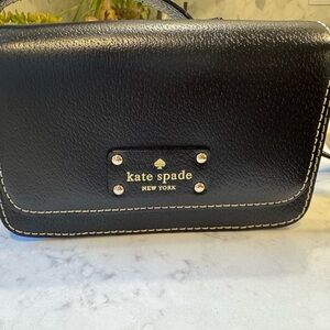 Kate Spade Black Textured Crossbody Bag